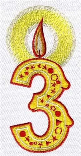 Birthday Candle Embroidery Design Buy Today