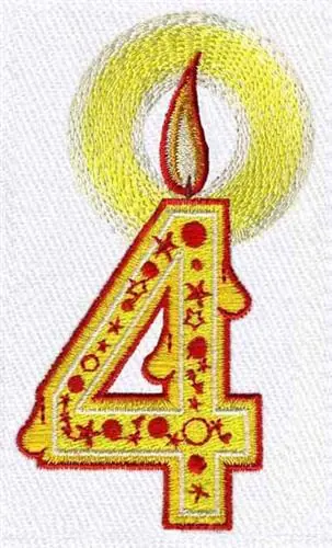 Birthday Candle Embroidery Design Secure Checkout