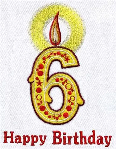 Final Sale Birthday Candle Embroidery Design