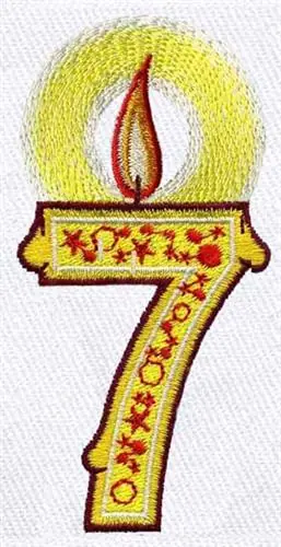 Get Yours Birthday Candle Embroidery Design