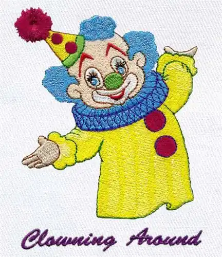 Factory Price Birthday Clown Embroidery Design