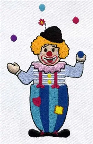 Save Now Birthday Clown Embroidery Design