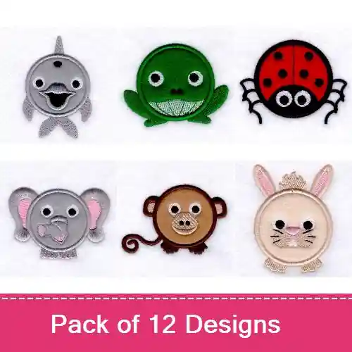Baby Animal Applique Embroidery design pack by Starbird Inc, Embroidery Packs on EmbroideryDesigns.com Holiday Sale