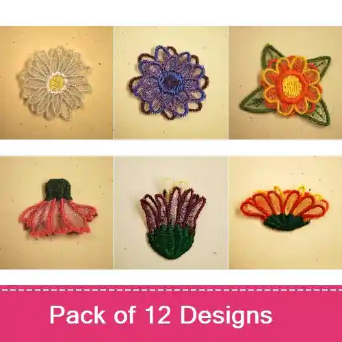 Discount 3D Flowers Embroidery design pack by Starbird Inc, Embroidery Packs on EmbroideryDesigns.com