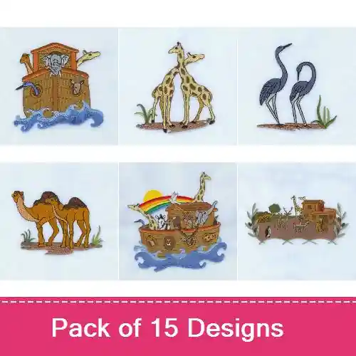 Noah's Ark Embroidery design pack by Starbird Inc, Embroidery Packs on EmbroideryDesigns.com Fast Shipping