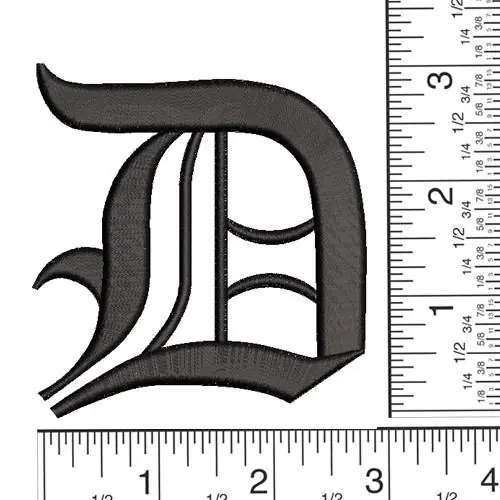 Secure Checkout Canterbury Gothic D Embroidery Design