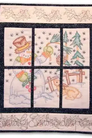 One Day Deal Winter Friends Quilted Wall Hanging Embroidery Project