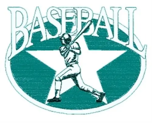 Baseball Star Embroidery Design Sale