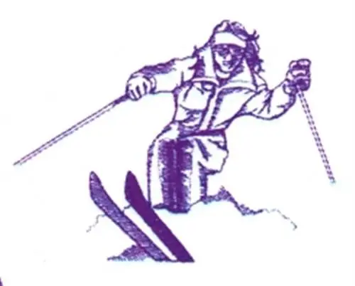 Limited Edition Lady Skier Embroidery Design
