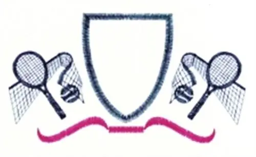 Top Rated Tennis Crest Embroidery Design