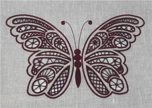 Butterfly Cutwork Richelieu Embroidery Design Low Price
