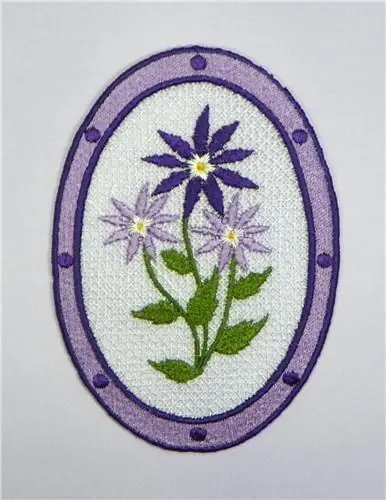 Purple Flowers Embroidery Design Best Choice