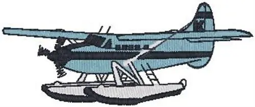 Aqua Plane Embroidery Design Professional Grade