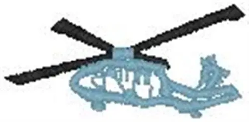 Last Chance Helicopter Embroidery Design
