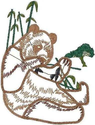 Final Sale Outline Panda Embroidery Design