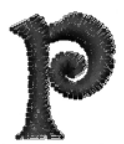 Oph Uppercase P Embroidery Design Brand New