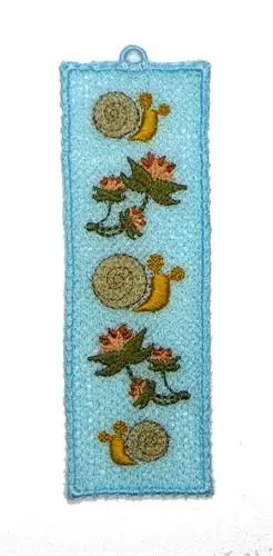 FSL Snail Bookmark Embroidery Design Today Only