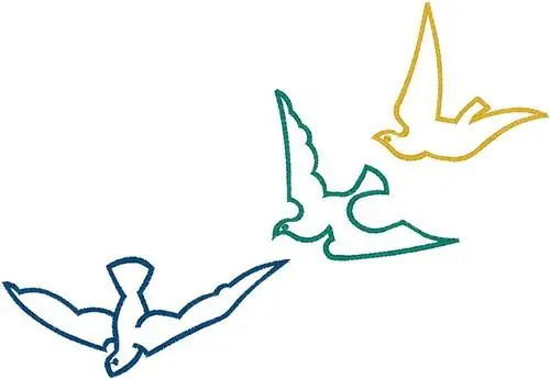 Bird Outlines Embroidery Design Trending