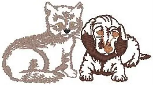 Puppy And Kitten Embroidery Design Best Choice