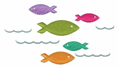 Colorufl Fish Embroidery Design One Day Deal