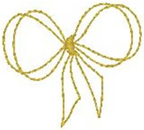 Must Have Yellow Bow Tie Embroidery Design