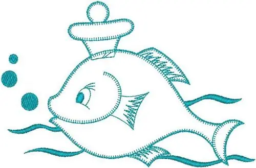 Fish With Hat Embroidery Design Best Price