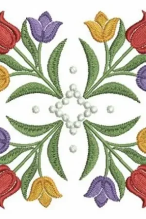 Authentic Tulip Square Embroidery Design