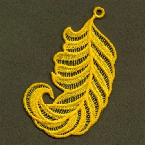 Luxury FSL Feather Embroidery Design
