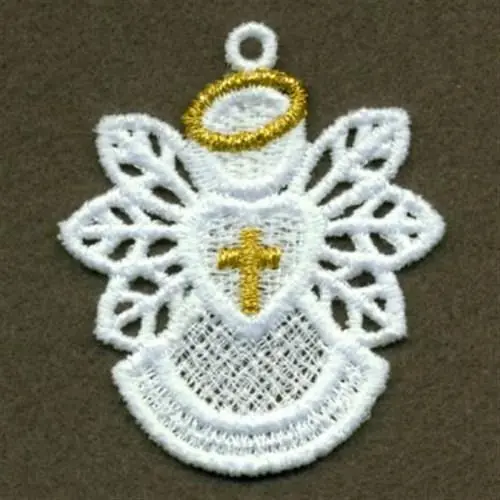 FSL Cross Angel Embroidery Design Genuine