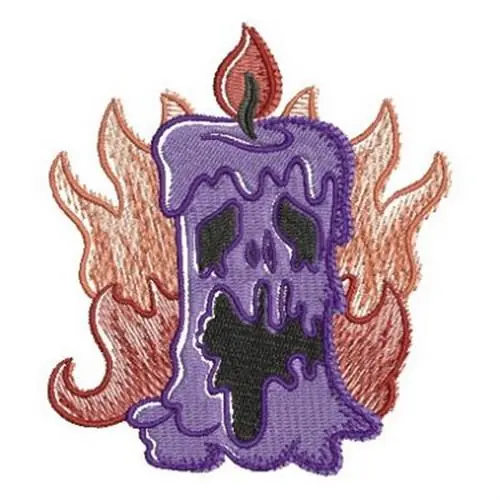 Halloween Candle Painting Embroidery Design Direct From Factory