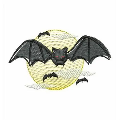 Halloween Bat Embroidery Design Bulk Order