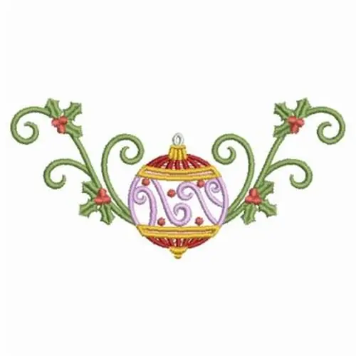 Fresh Stock Christmas Ornament Border Embroidery Design
