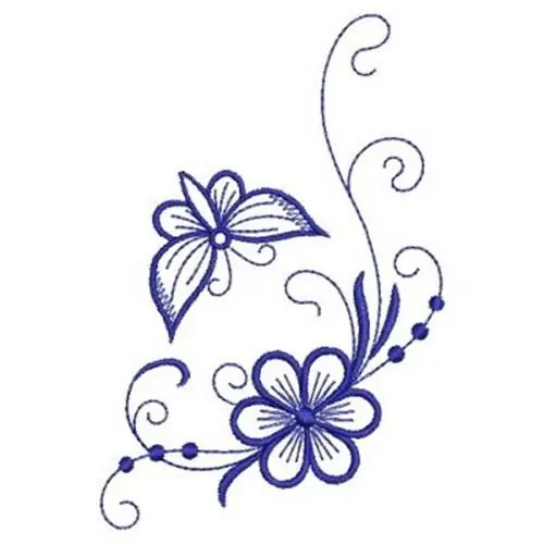 Hassle-Free Returns Corner Bluework Embroidery Design