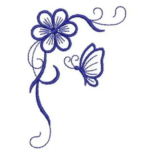 Limited Edition Corner Bluework Embroidery Design