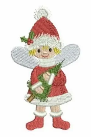 Worldwide Shipping Holiday Angel Embroidery Design