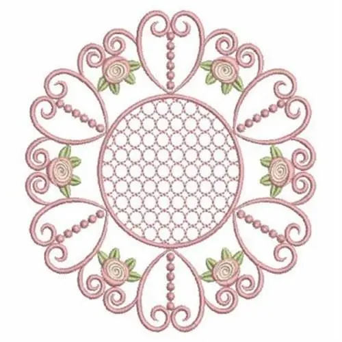 Rose Circle Embroidery Design Get Yours