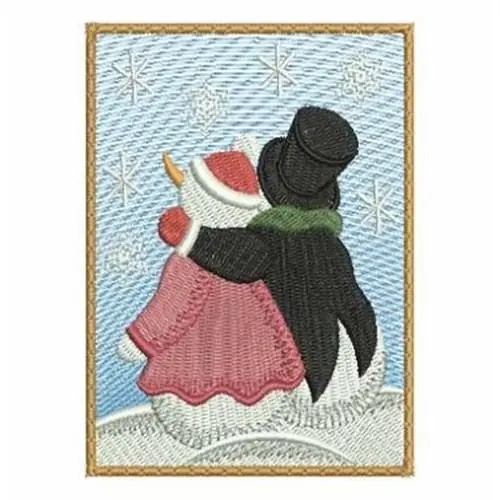 Buy Today Snowman Rectangle Embroidery Design