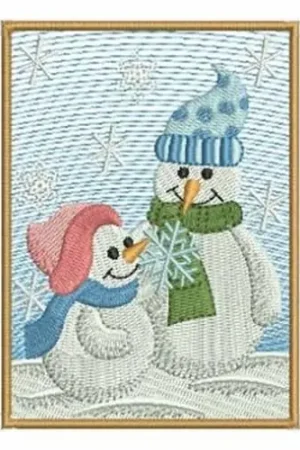 Winter Snowman Embroidery Design Sale