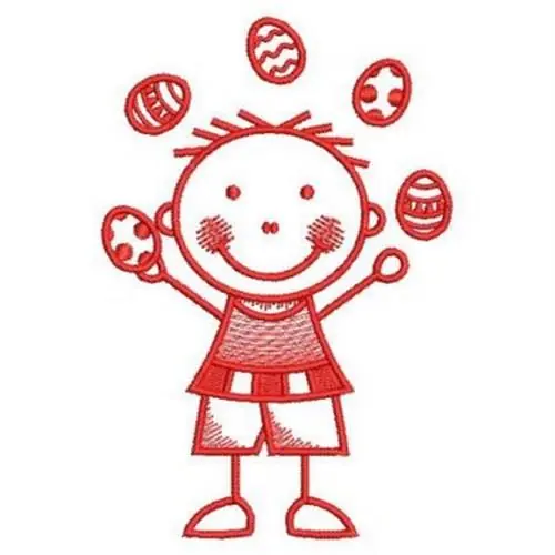 Redwork Juggler Embroidery Design Hot Deal