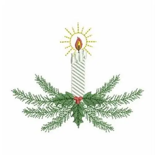 Editor’s Pick Christmas Candle Embroidery Design