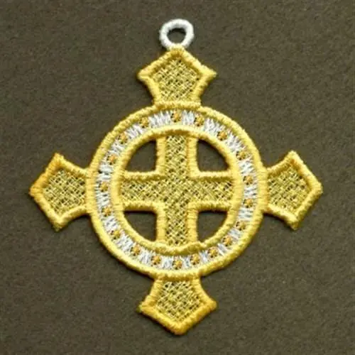 Free Returns FSL Circle Cross Embroidery Design