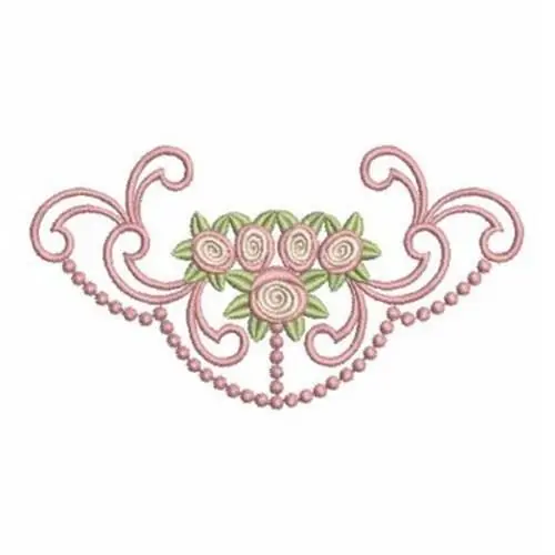Trending Roses Border Embroidery Design