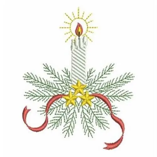 Must Have Christmas Candle Embroidery Design