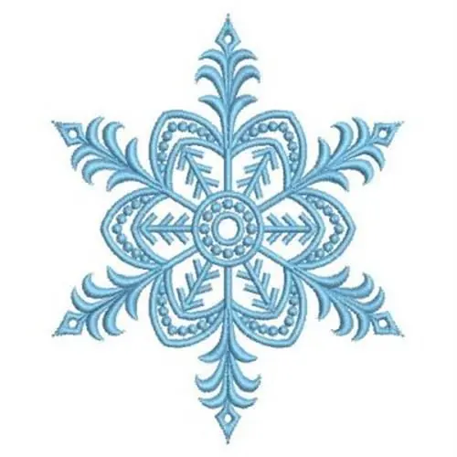Save Now Blue Snowflake Embroidery Design