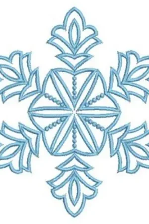 Blue Snowflake Embroidery Design Affordable