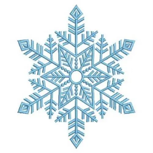 Modern Christmas Snowflake Embroidery Design