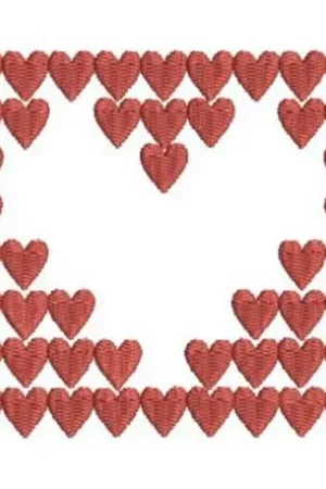 Best Choice Creative Square Hearts Embroidery Design