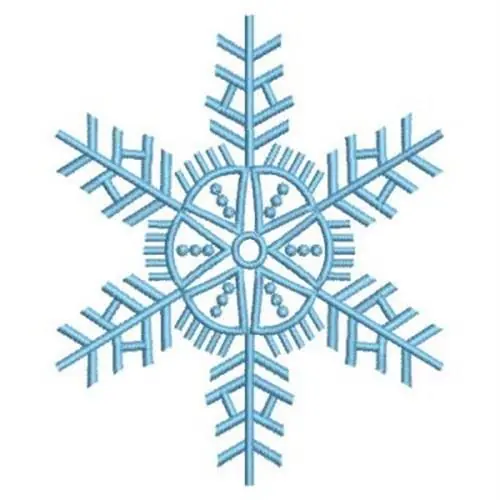 Price Cut Blue Snowflake Embroidery Design