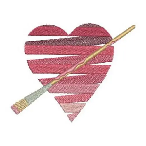 Creative Painted Heart Embroidery Design No Minimum Order