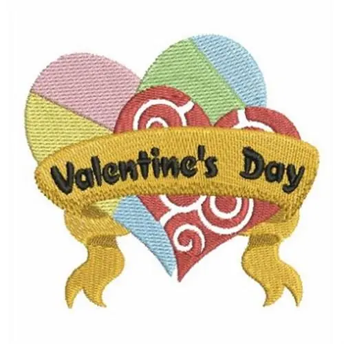 Creative Valentines Heart Embroidery Design Warranty Included
